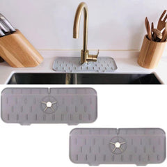 Kitchen Silicone  Faucet Absorbent Mat Sink Splash Guard Silicone Faucet Splash Catcher Countertop Protector For Bathroom Kitchen Gadgets - THE BOLD STREET