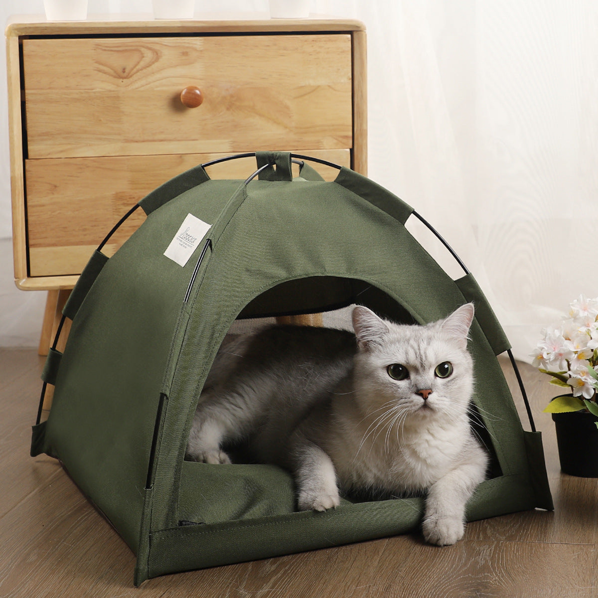 Cat Tent Cooling Mat  Dog House Pet Sofa Camping Dog Bed With Cushion For Dog Kennel Indoor Cat Nest Cat Bed Pets Products - THE BOLD STREET