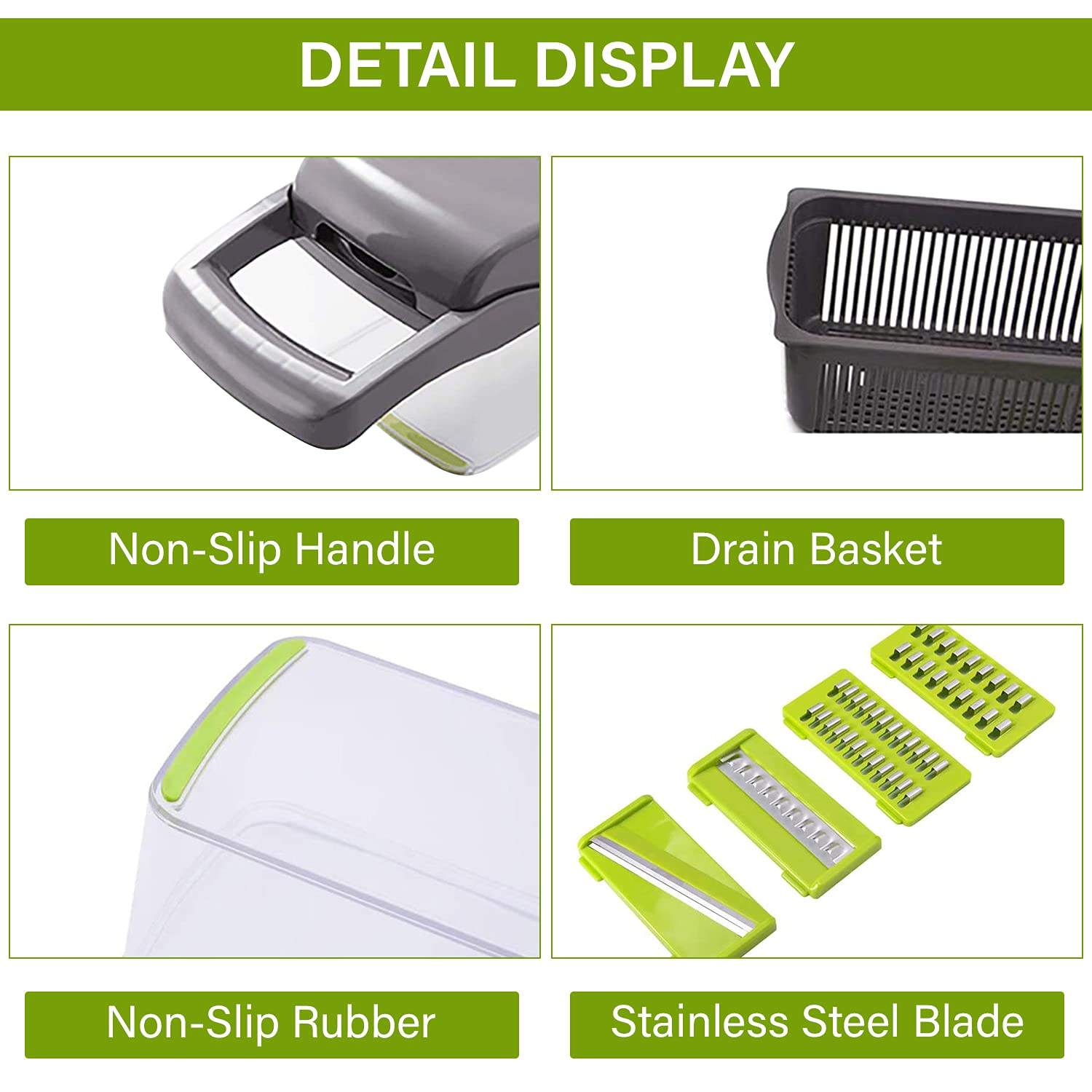 12 In 1 Manual Vegetable Chopper Kitchen Gadgets Food Chopper Onion Cutter Vegetable Slicer - THE BOLD STREET