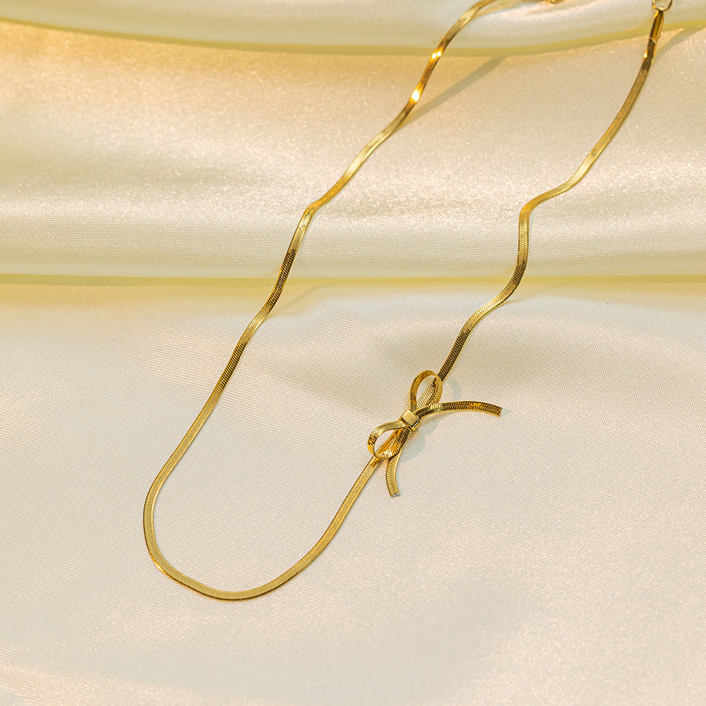 Women's Fashion Minimalist Bowknot Necklace