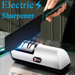 USB Rechargeable Electric Knife Sharpener Automatic Adjustable Kitchen Tool For Fast Sharpening Knives Scissors And Grinders Gadgets - THE BOLD STREET