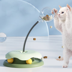 Cat Leakage Food 2 In 1 Toys Turntable Ball Toys Kitten Funny Cat Training Spring Ball Cat Supplies Pet Products - THE BOLD STREET